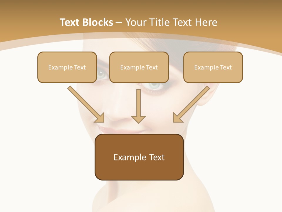 Caucasian Glamour Model PowerPoint Template