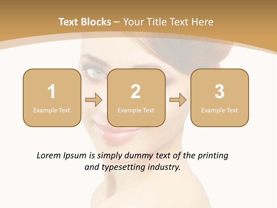 Caucasian Glamour Model PowerPoint Template