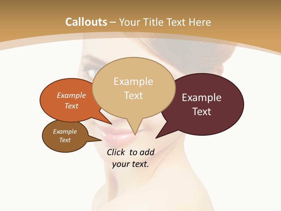 Caucasian Glamour Model PowerPoint Template