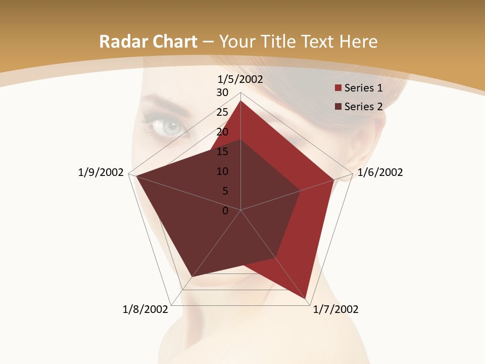 Caucasian Glamour Model PowerPoint Template