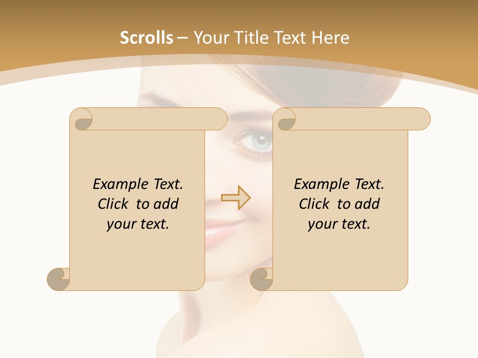 Caucasian Glamour Model PowerPoint Template