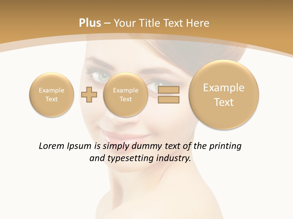 Caucasian Glamour Model PowerPoint Template
