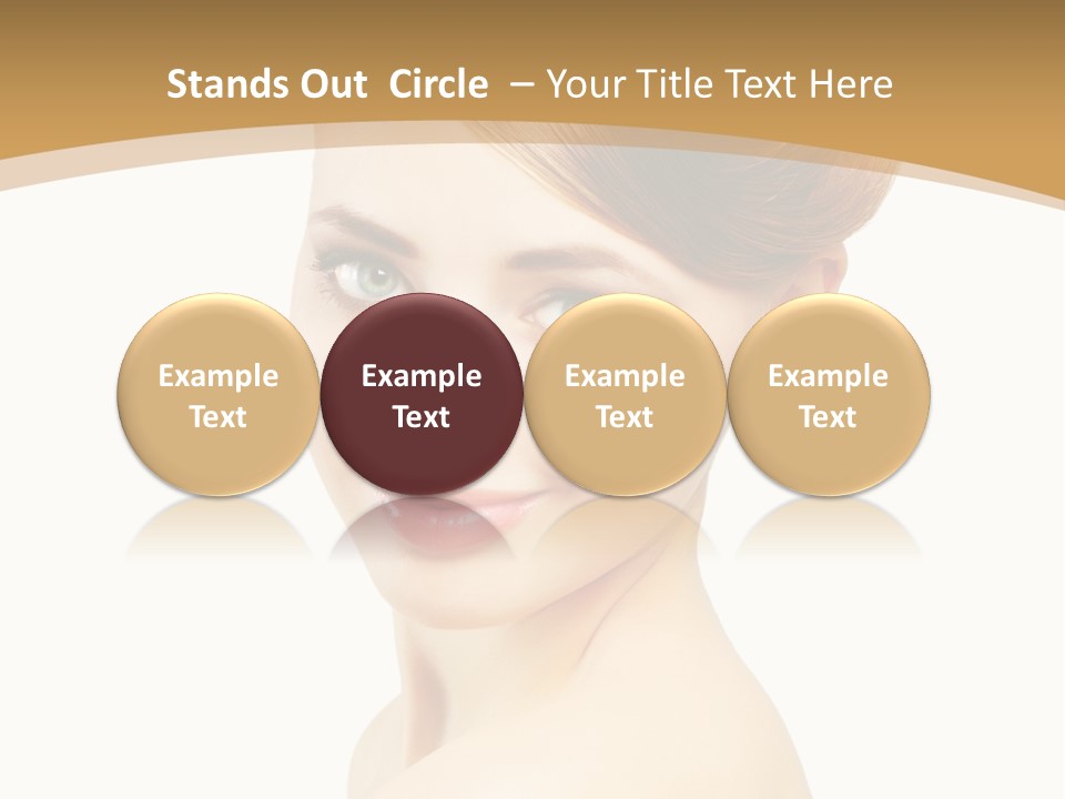 Caucasian Glamour Model PowerPoint Template