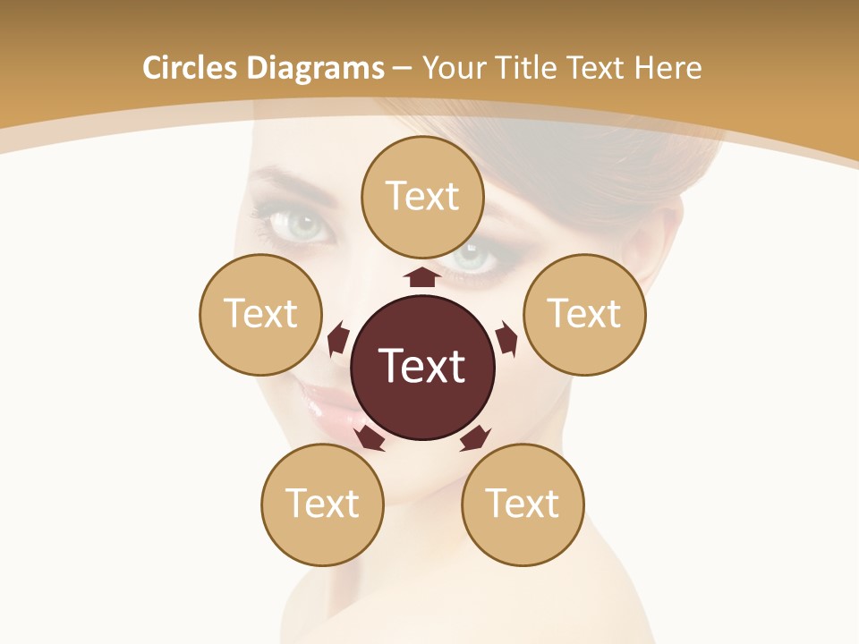 Caucasian Glamour Model PowerPoint Template