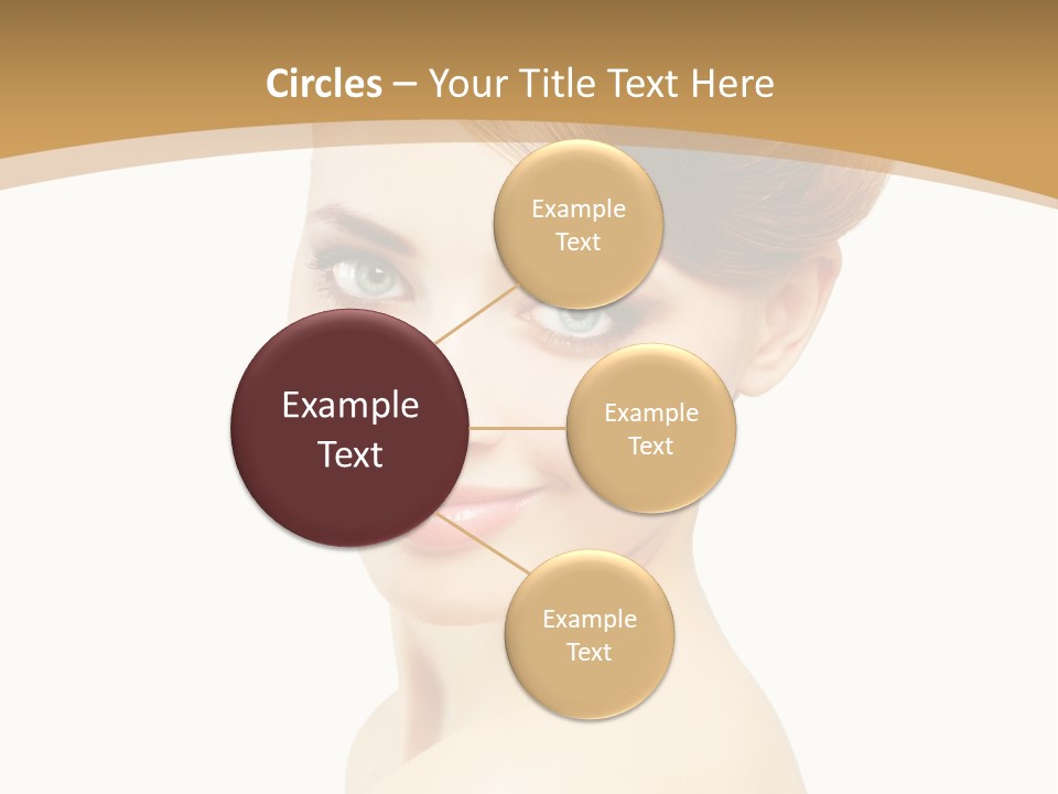 Caucasian Glamour Model PowerPoint Template