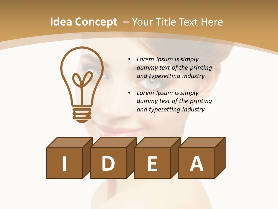 Caucasian Glamour Model PowerPoint Template