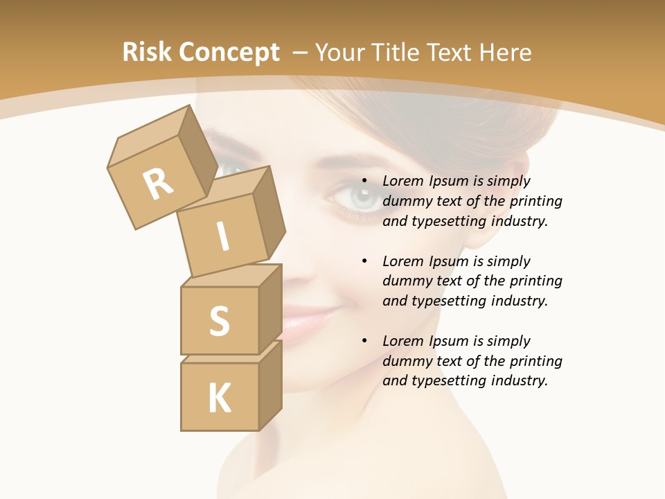 Caucasian Glamour Model PowerPoint Template