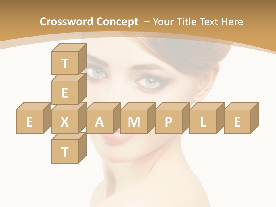 Caucasian Glamour Model PowerPoint Template