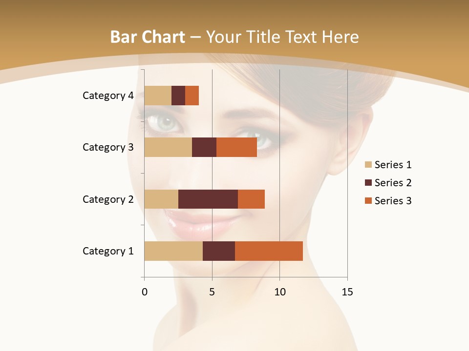 Caucasian Glamour Model PowerPoint Template