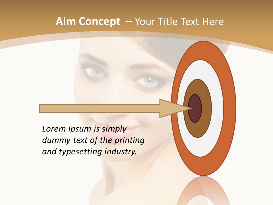 Caucasian Glamour Model PowerPoint Template