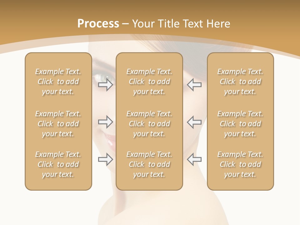 Caucasian Glamour Model PowerPoint Template