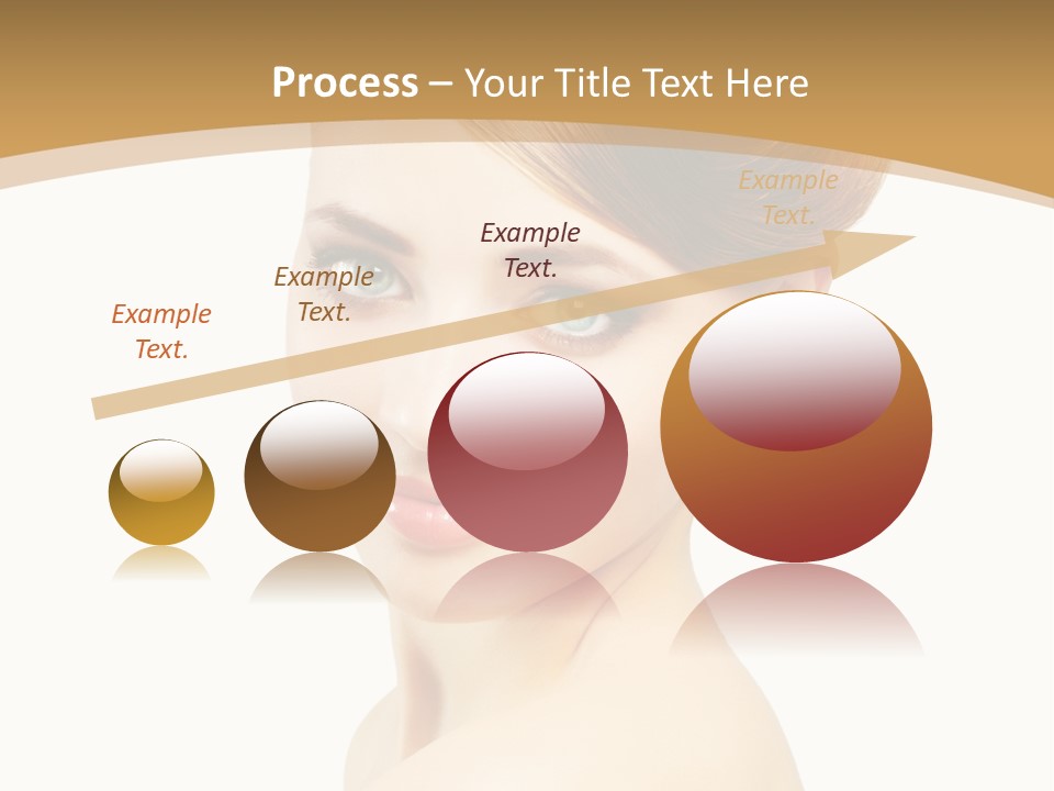 Caucasian Glamour Model PowerPoint Template