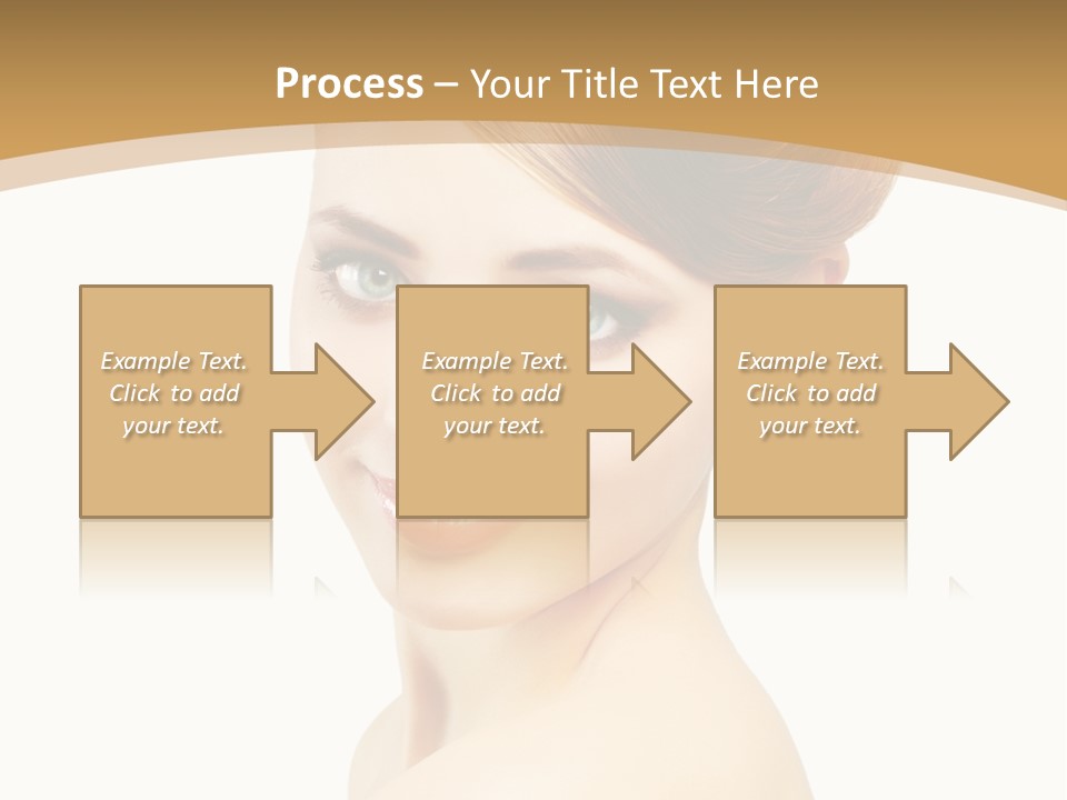 Caucasian Glamour Model PowerPoint Template