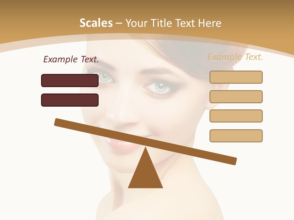 Caucasian Glamour Model PowerPoint Template