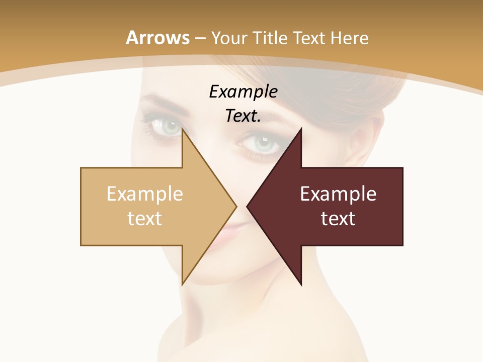 Caucasian Glamour Model PowerPoint Template