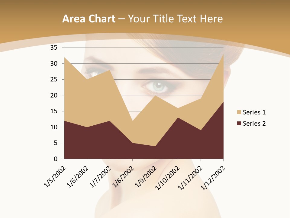 Caucasian Glamour Model PowerPoint Template