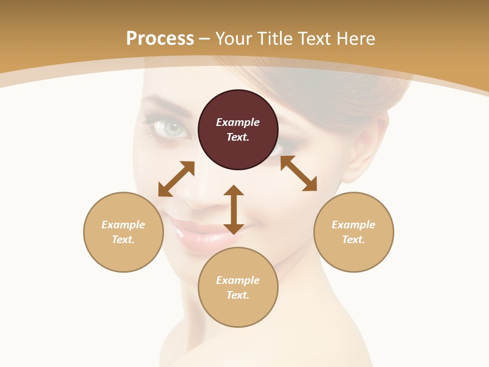 Caucasian Glamour Model PowerPoint Template