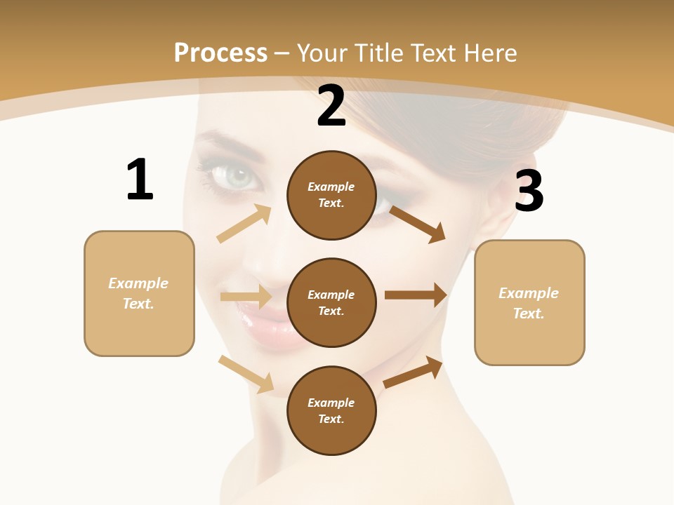 Caucasian Glamour Model PowerPoint Template