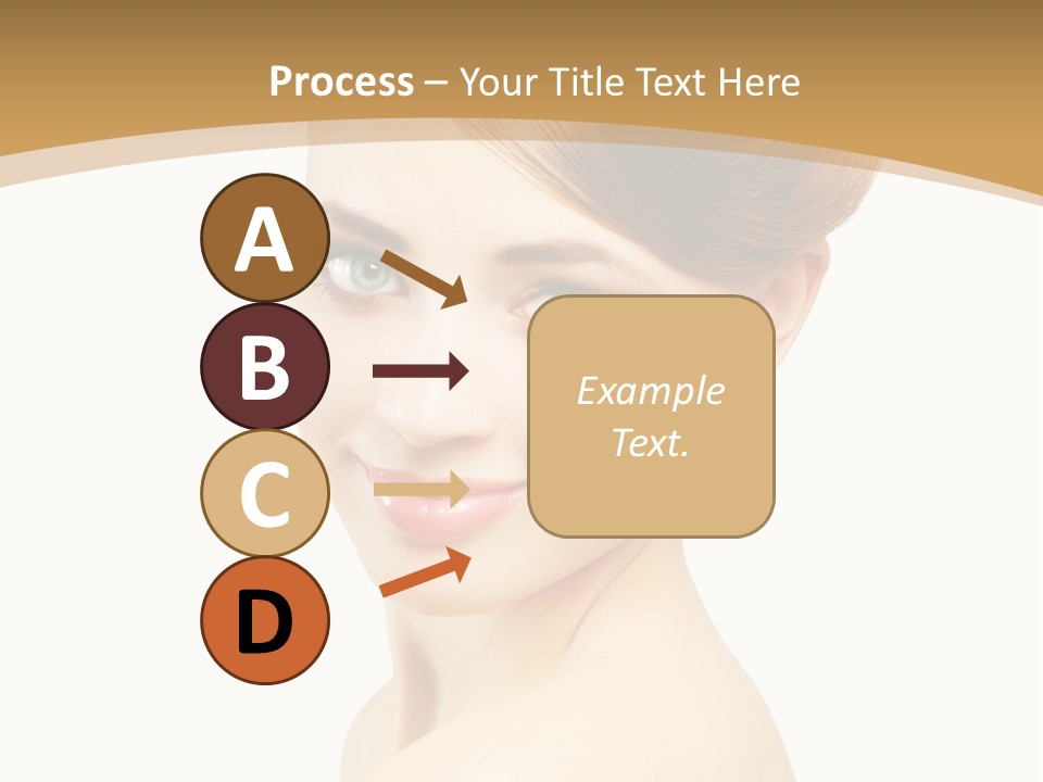 Caucasian Glamour Model PowerPoint Template