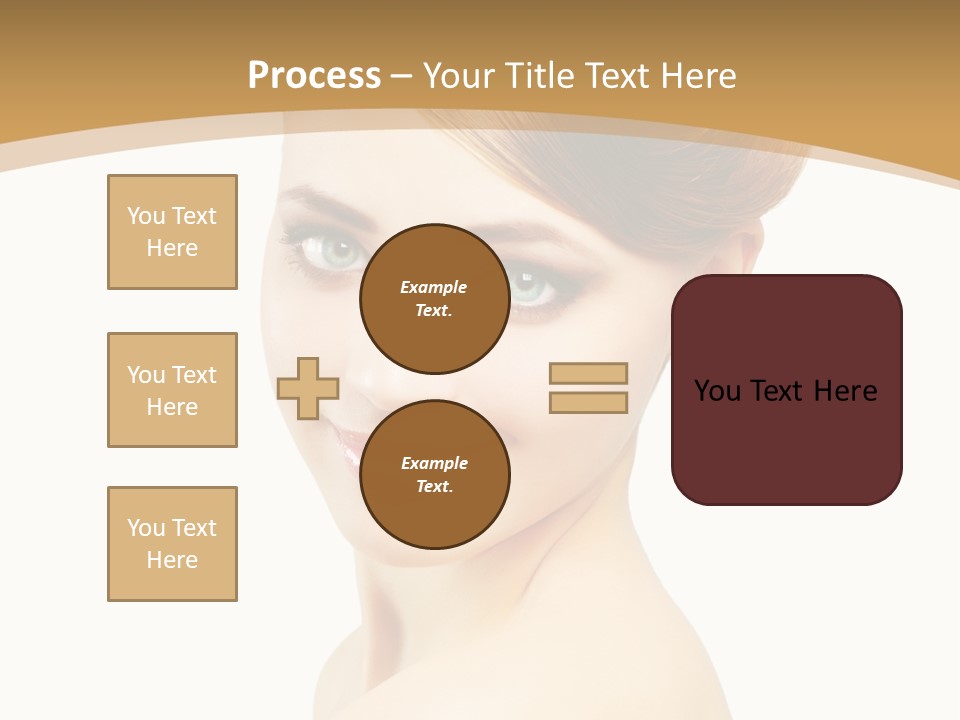 Caucasian Glamour Model PowerPoint Template
