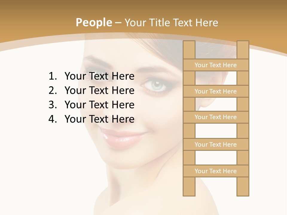 Caucasian Glamour Model PowerPoint Template