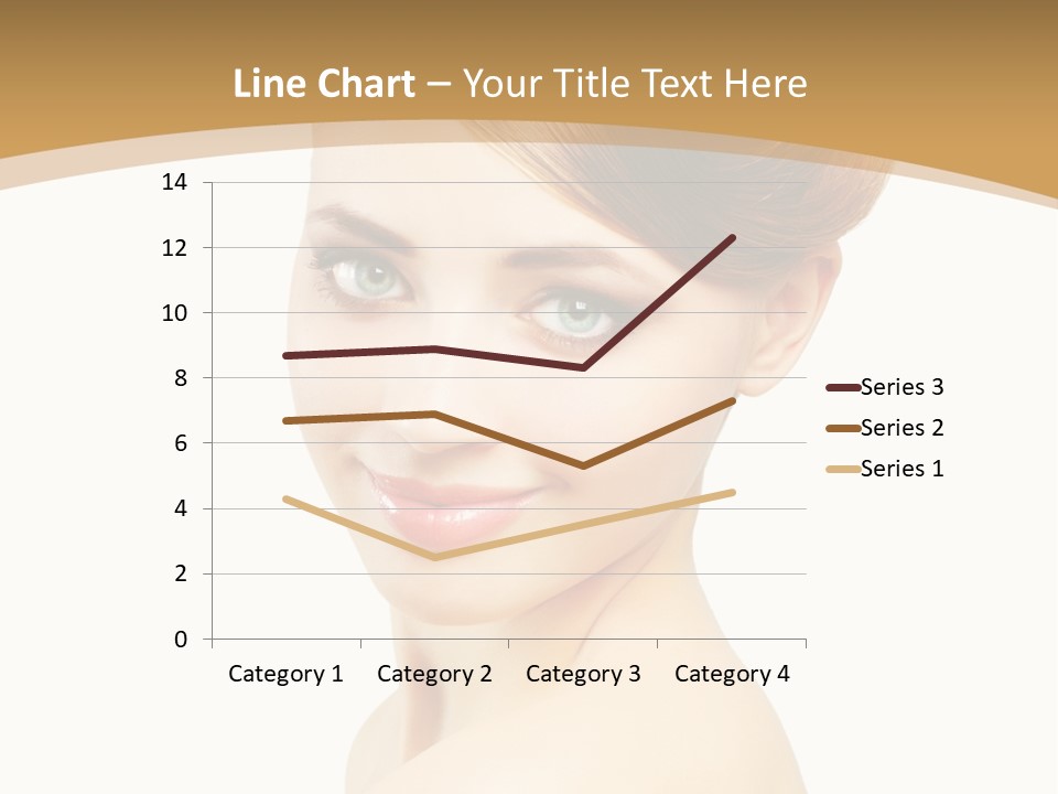 Caucasian Glamour Model PowerPoint Template