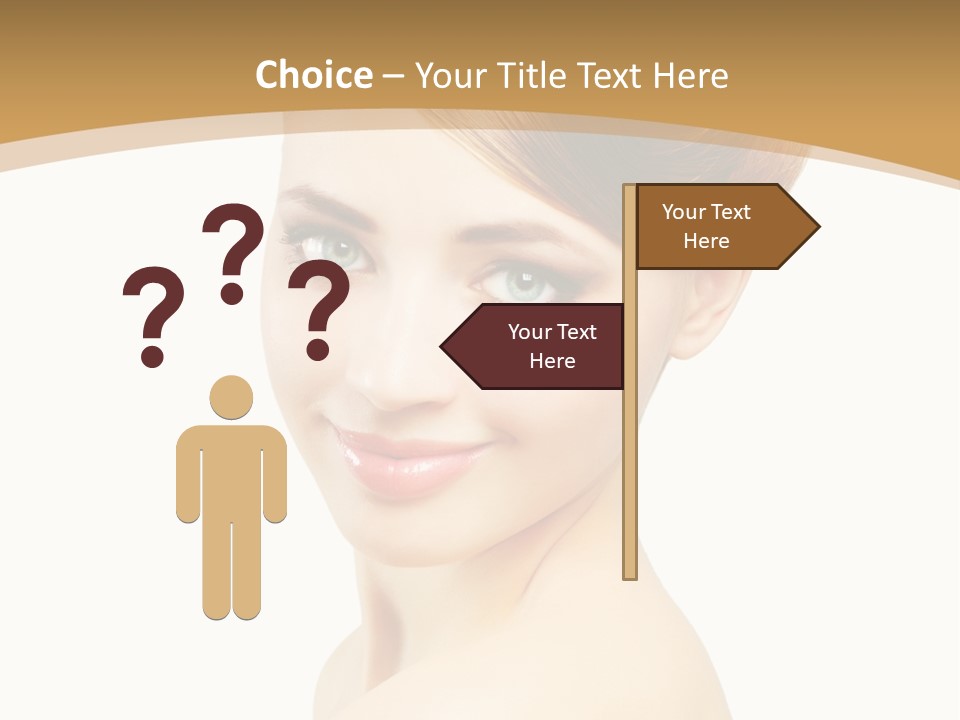 Caucasian Glamour Model PowerPoint Template