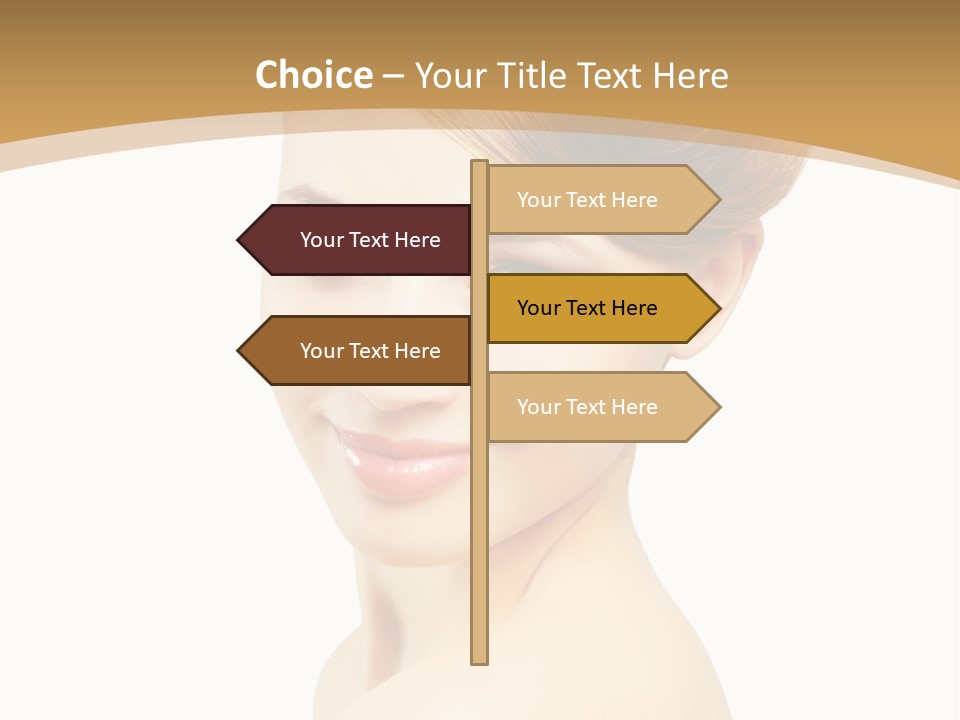 Caucasian Glamour Model PowerPoint Template