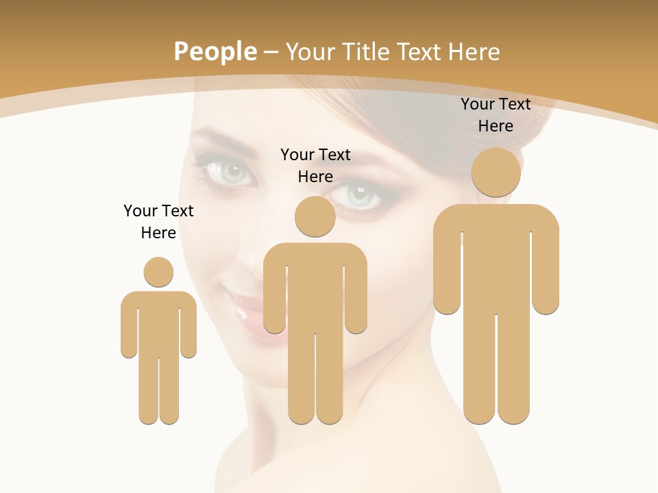 Caucasian Glamour Model PowerPoint Template