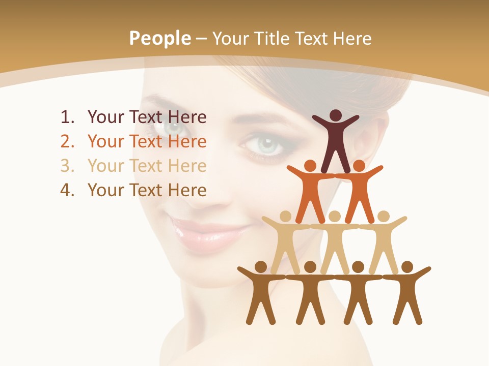 Caucasian Glamour Model PowerPoint Template