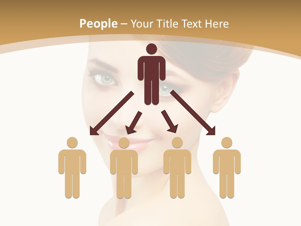 Caucasian Glamour Model PowerPoint Template