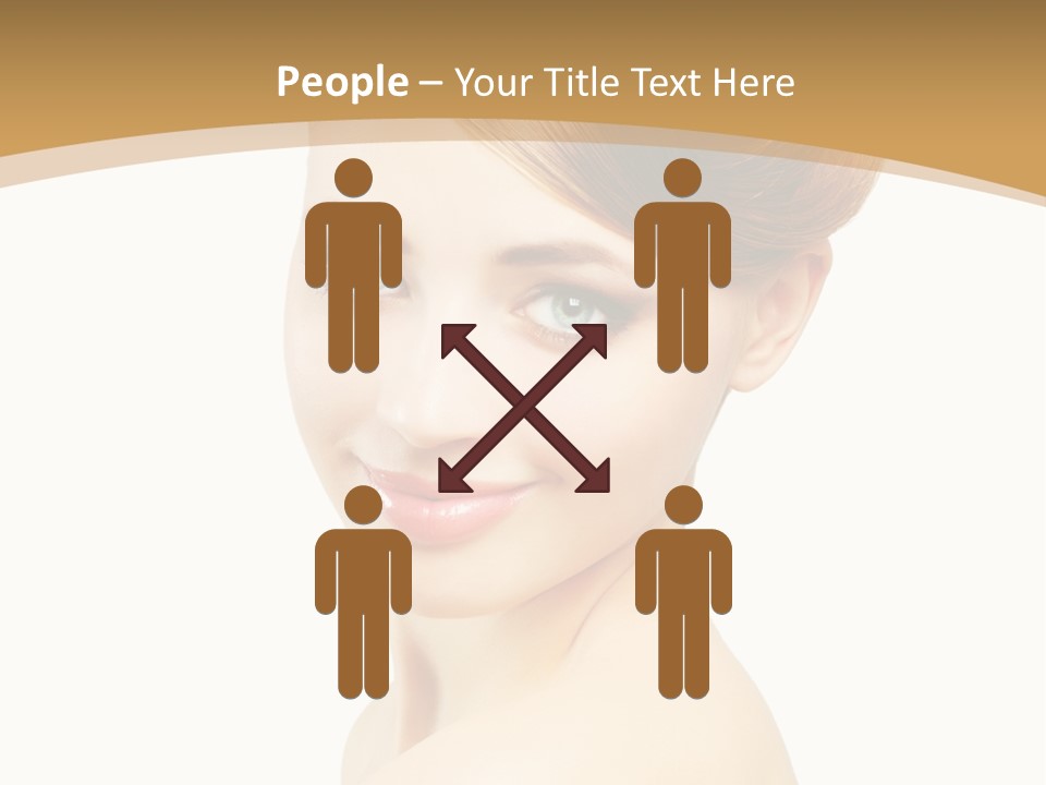 Caucasian Glamour Model PowerPoint Template