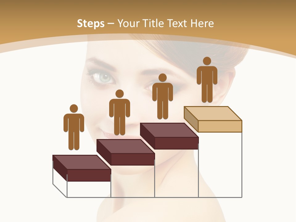 Caucasian Glamour Model PowerPoint Template
