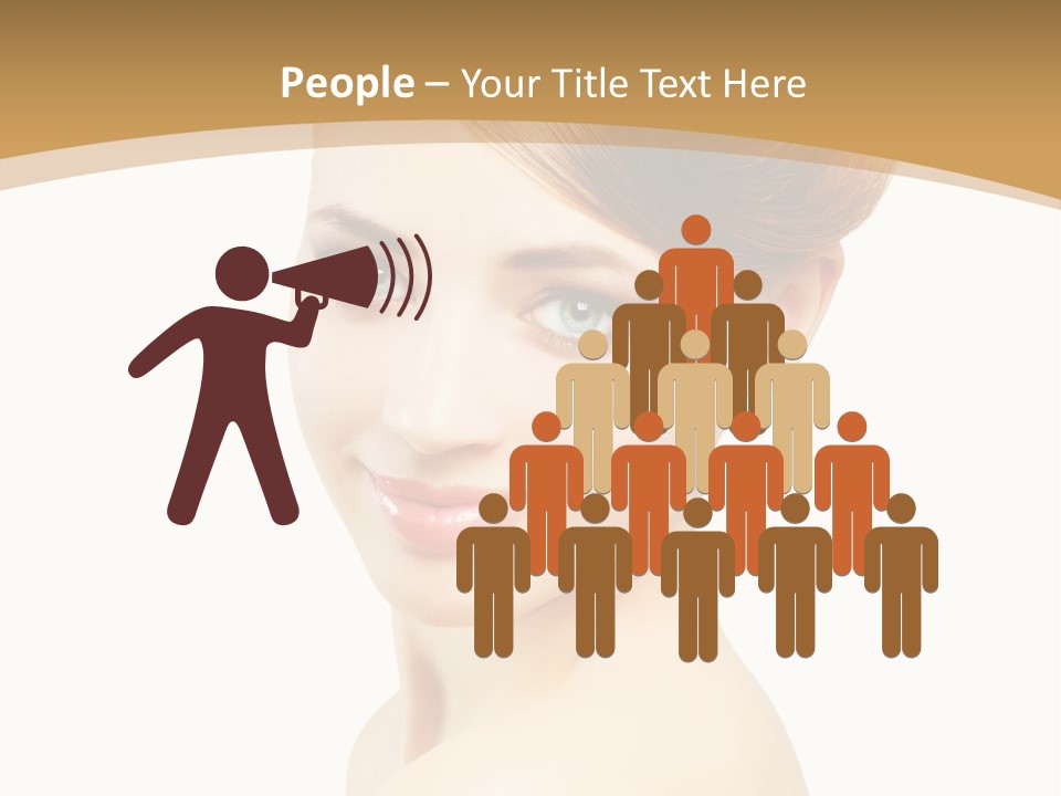 Caucasian Glamour Model PowerPoint Template