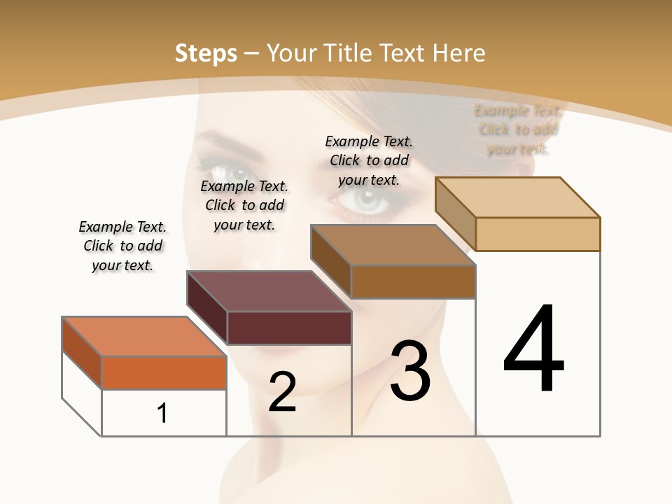 Caucasian Glamour Model PowerPoint Template