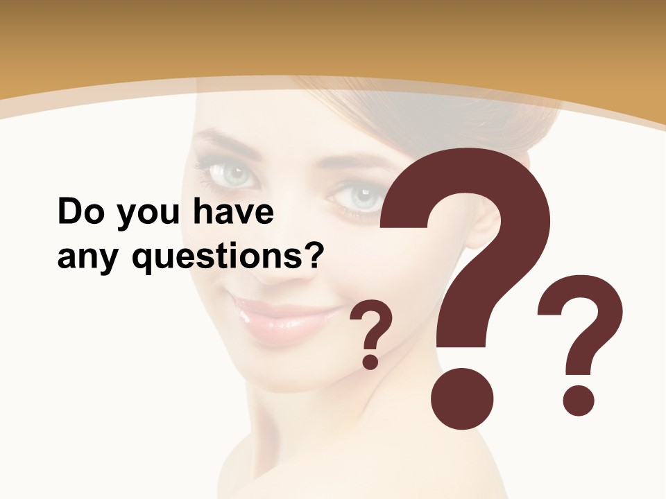 Caucasian Glamour Model PowerPoint Template