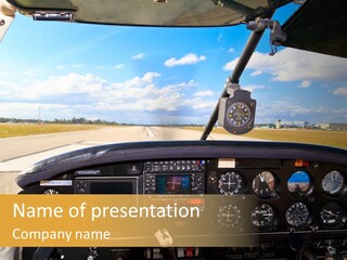Plane Takeoff Altimeter PowerPoint Template