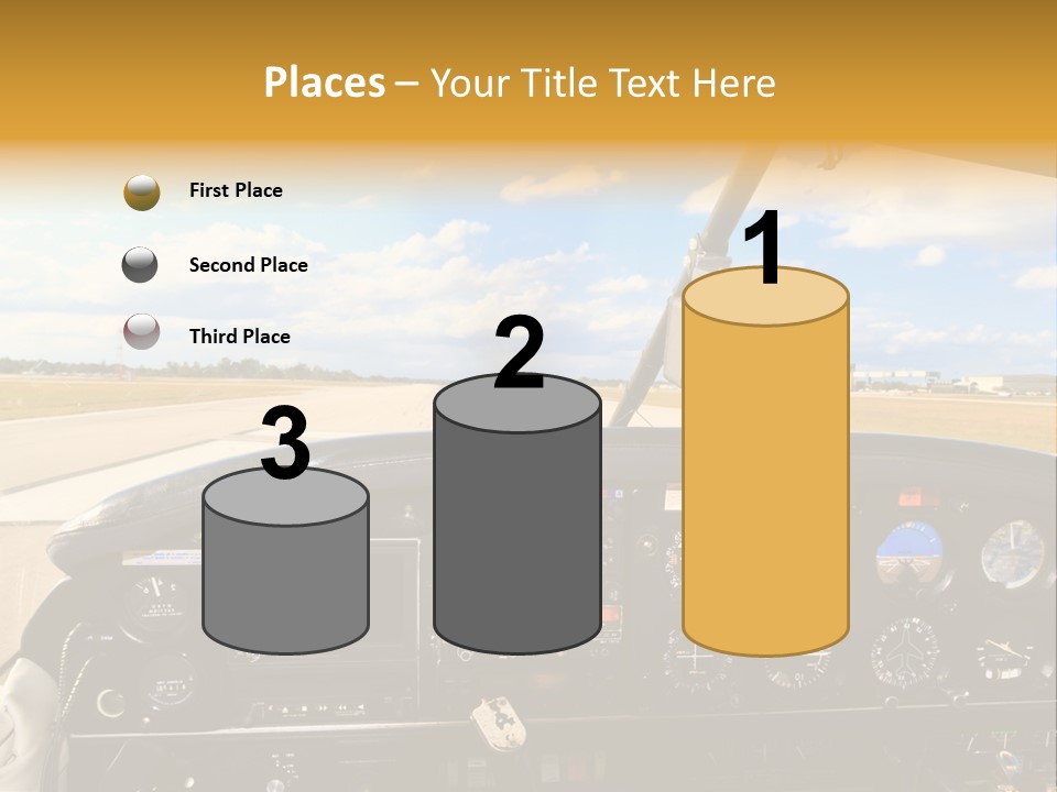 Plane Takeoff Altimeter PowerPoint Template