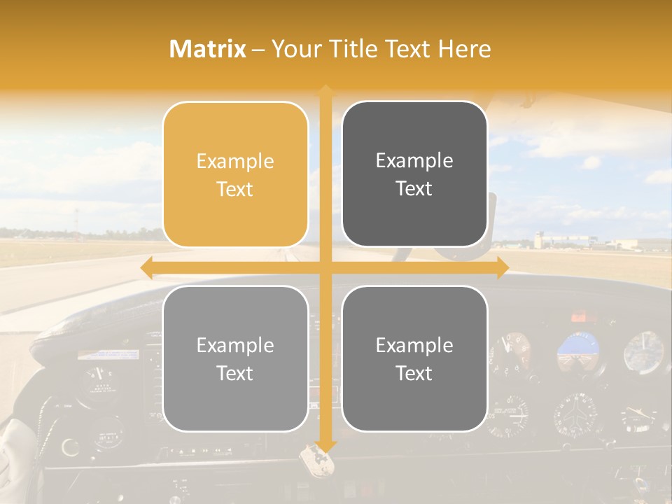 Plane Takeoff Altimeter PowerPoint Template