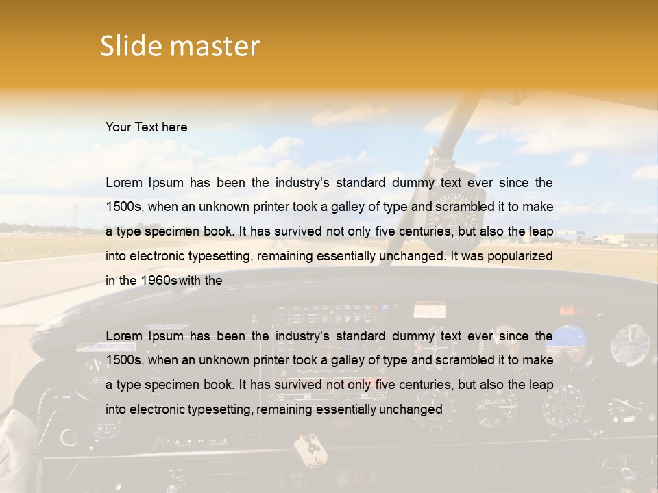 Plane Takeoff Altimeter PowerPoint Template