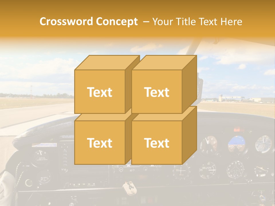 Plane Takeoff Altimeter PowerPoint Template