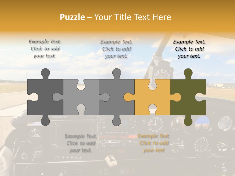 Plane Takeoff Altimeter PowerPoint Template