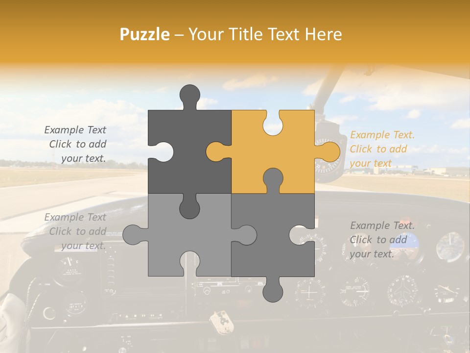 Plane Takeoff Altimeter PowerPoint Template