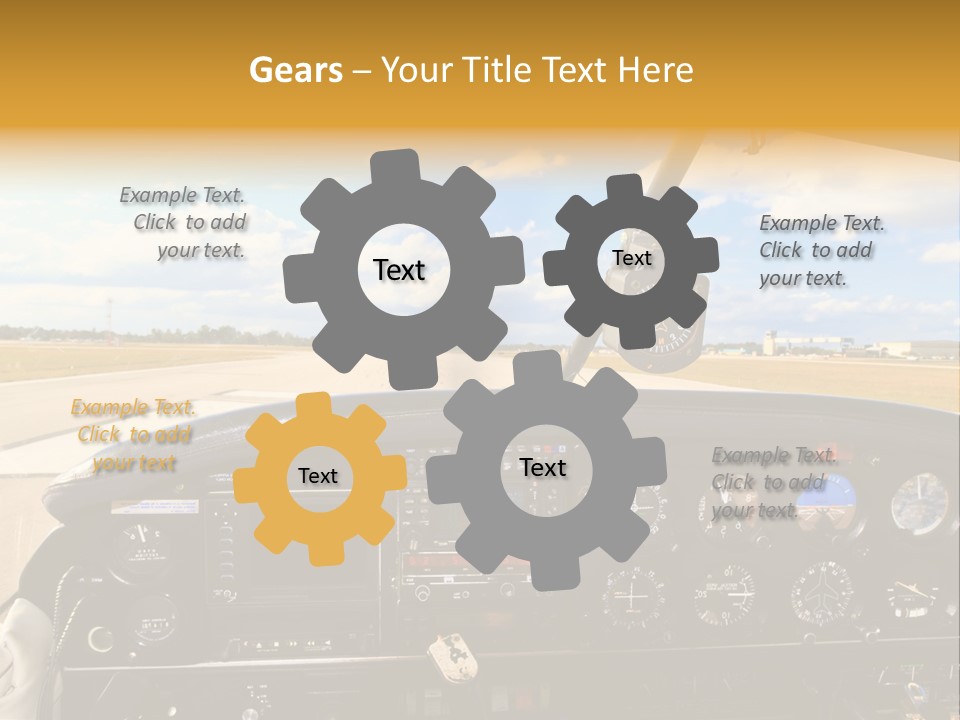 Plane Takeoff Altimeter PowerPoint Template