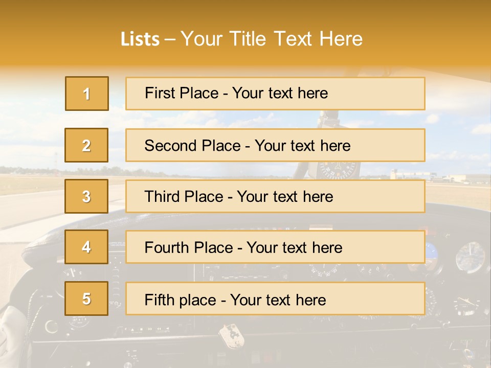 Plane Takeoff Altimeter PowerPoint Template
