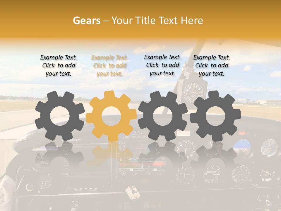 Plane Takeoff Altimeter PowerPoint Template