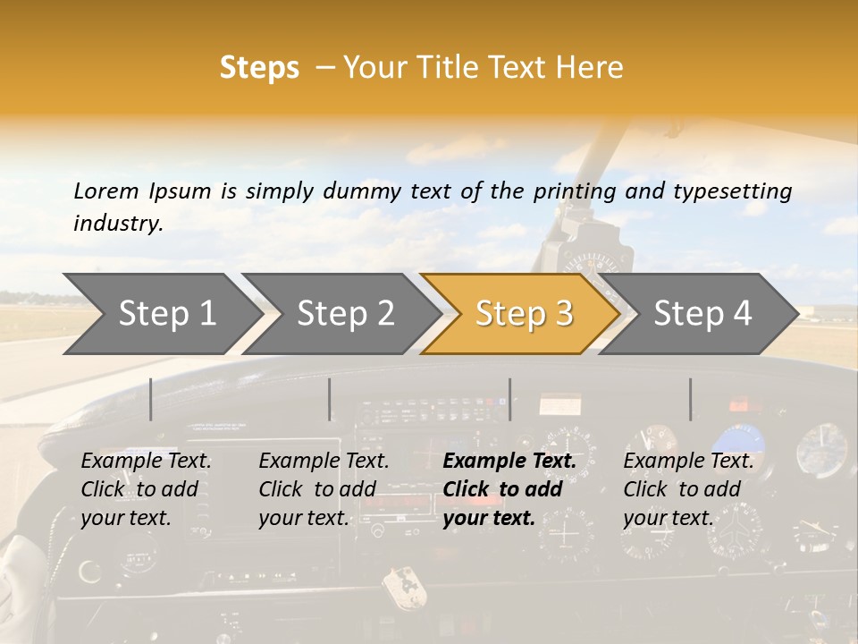 Plane Takeoff Altimeter PowerPoint Template