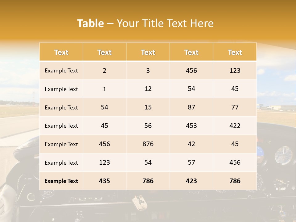 Plane Takeoff Altimeter PowerPoint Template