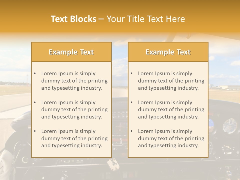 Plane Takeoff Altimeter PowerPoint Template