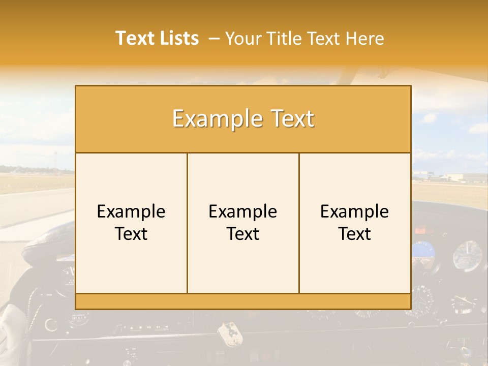 Plane Takeoff Altimeter PowerPoint Template